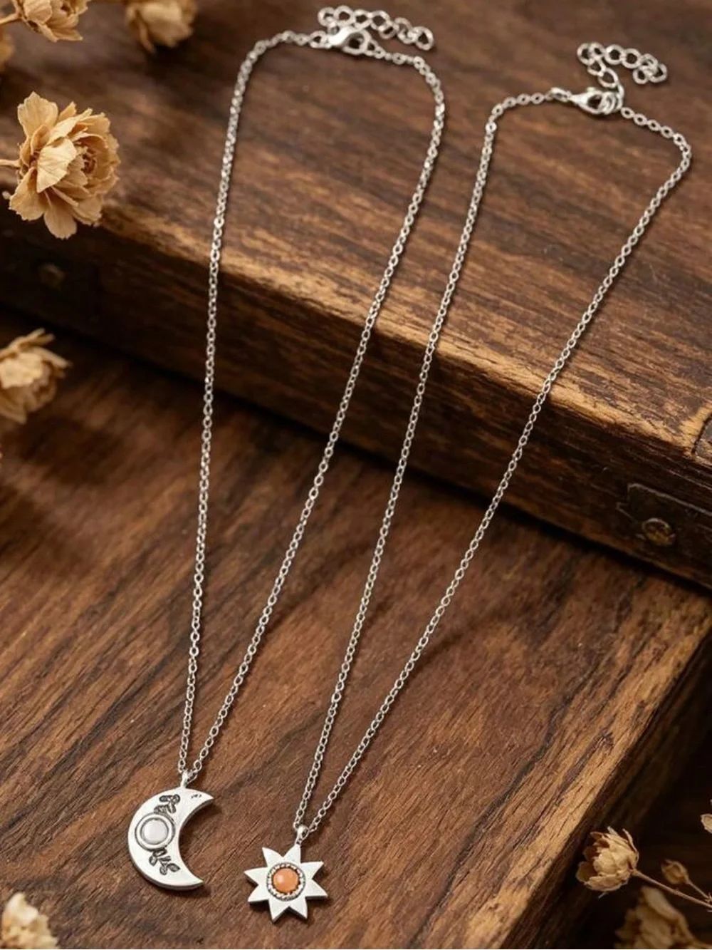 Boho moon star necklace N2387